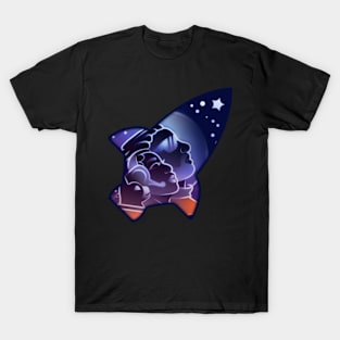 Black Astronauts Podcast Rocket Logo T-Shirt